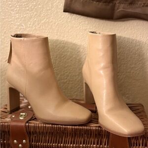 MIA Classic Beige Heeled Boots